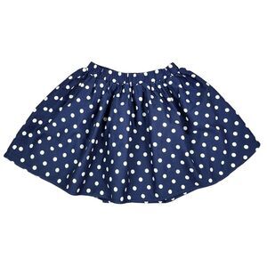THE Children's Place Girl's Navy Blue & White Polka Dot A-Line Skirt Size 7-8